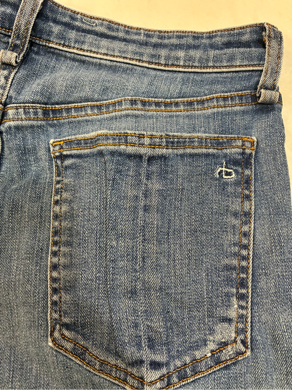 Rag & Bone Straight Leg Denim Jeans In Light Blue